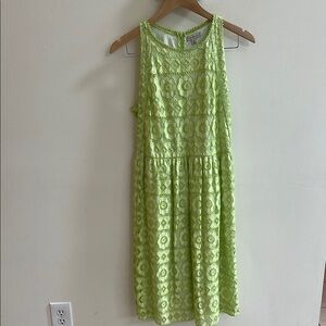 Max Studio Green Halter Sundress Sleeveless Midi S